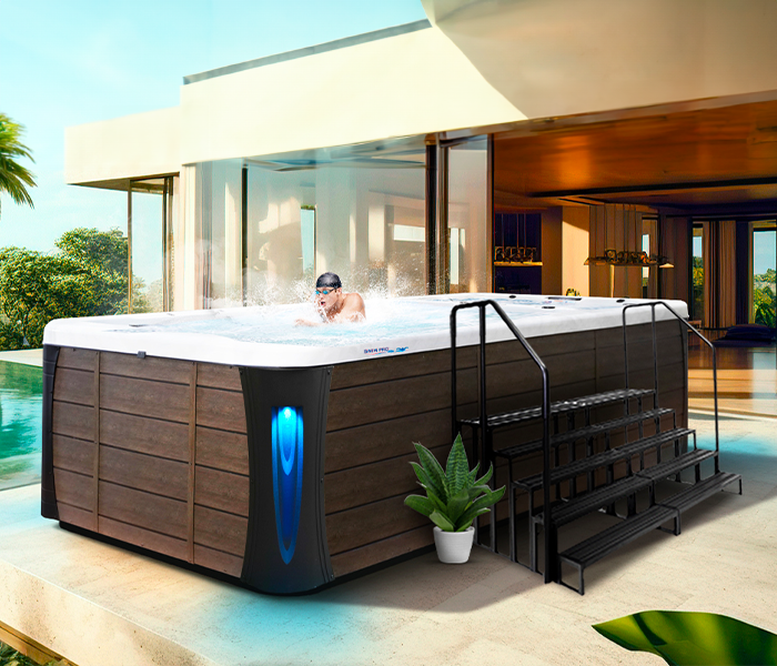 Calspas hot tub being used in a family setting - Crofton